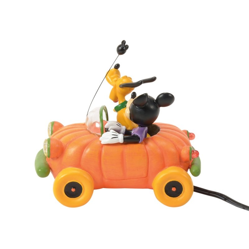 Figurine: Mickey Mouse - Lit Pumpkin Car