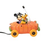 Figurine: Mickey Mouse - Lit Pumpkin Car