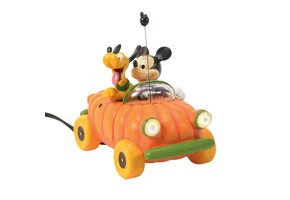 Figurine: Mickey Mouse - Lit Pumpkin Car