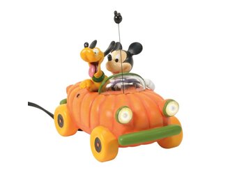 Figurine: Mickey Mouse - Lit Pumpkin Car