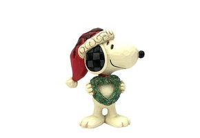 Mini Figurine - Snoopy - with Heart Wreath