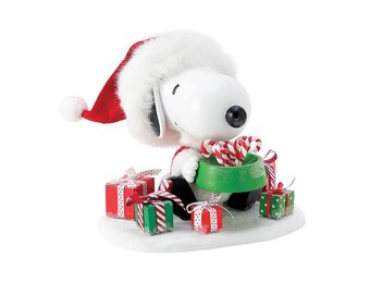 Figurine: Snoopy - Candy Canes