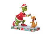 Figurine: The Grinch Giving Max a Bone - The Grinch by Jim Shore
