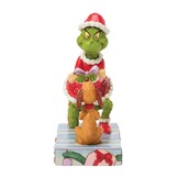 Figurine: The Grinch Giving Max a Bone - The Grinch by Jim Shore