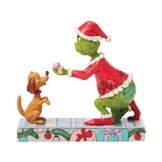 Figurine: The Grinch Giving Max a Bone - The Grinch by Jim Shore