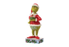 Figurine: The Grinch Holding Dry Dome with Max