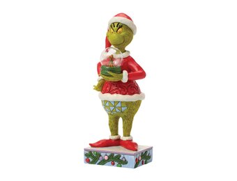 Figurine: The Grinch Holding Dry Dome with Max