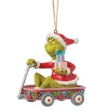 Hanging Ornament: The Grinch - in Wagon