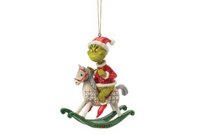 Ornament: The Grinch on Rocking Horse Hanging Ornament