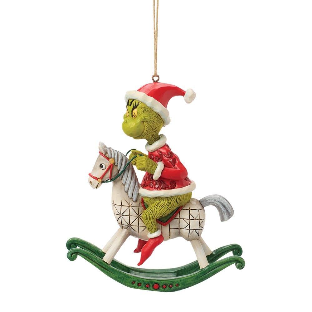 Hanging Ornament: The Grinch - on Rocking Horse