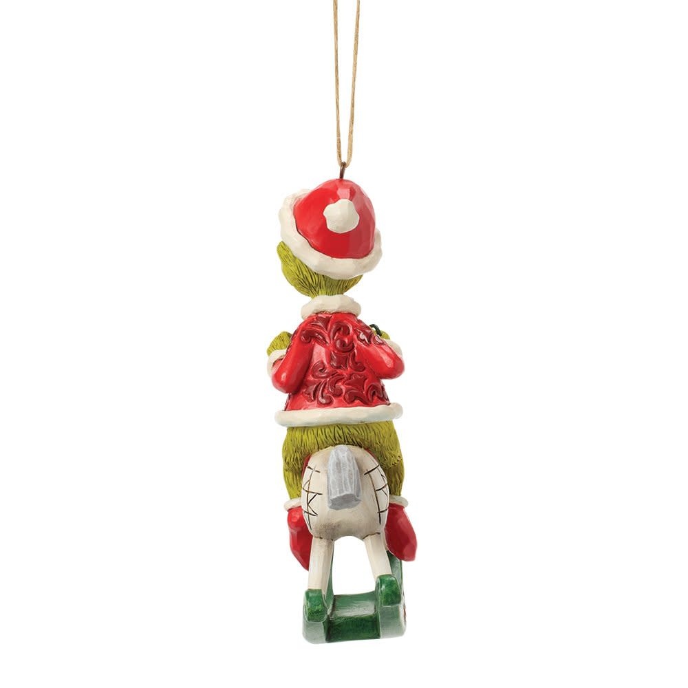 Ornament: The Grinch on Rocking Horse Hanging Ornament