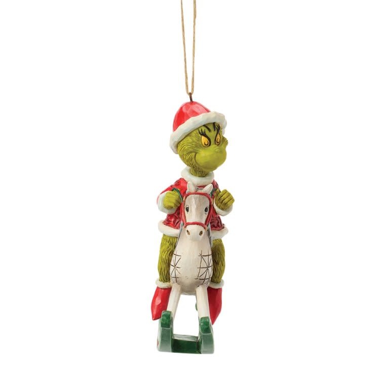 Hanging Ornament: The Grinch - on Rocking Horse