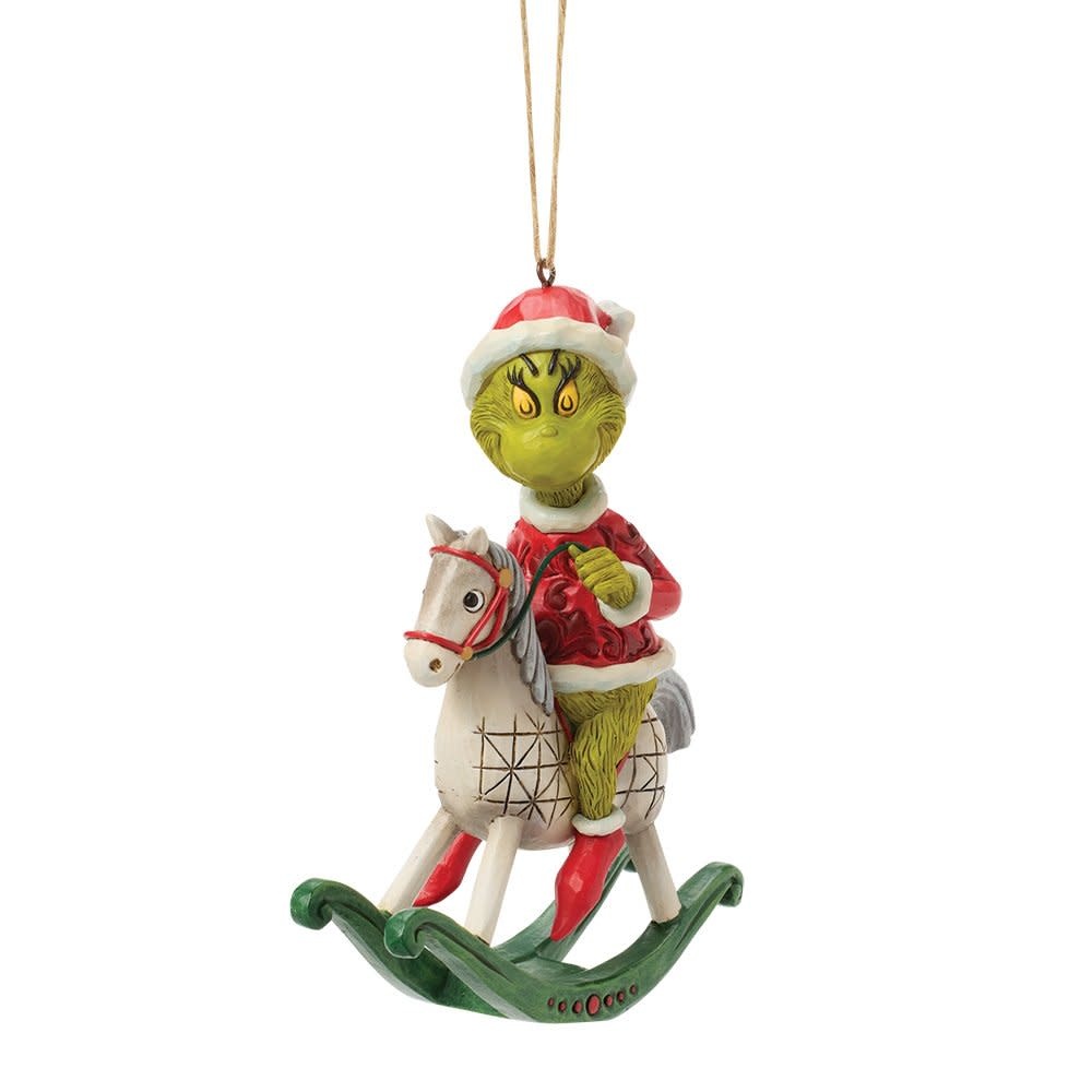 Ornament: The Grinch on Rocking Horse Hanging Ornament