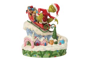 Figurine: The Grinch on Small Sled.