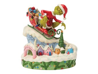 Figurine: The Grinch on Small Sled.