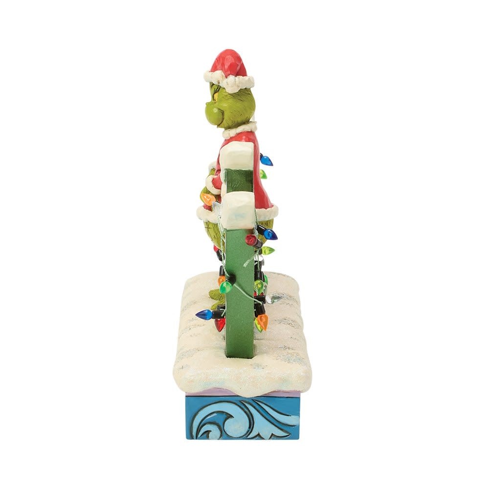 Figurine: The Grinch with 'Grinchy' Sign