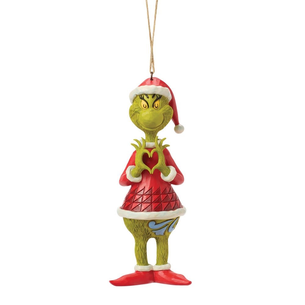 Hanging Ornament: The Grinch - with Heart Hands