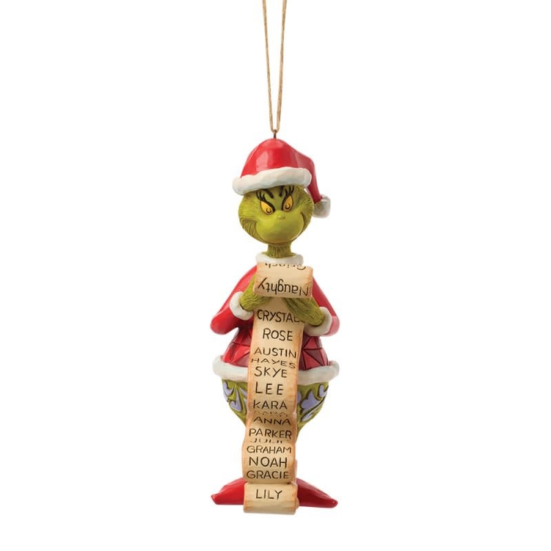 Hanging Ornament: The Grinch - with Lists