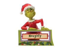 Figurine: The Grinch with Rotating Sign