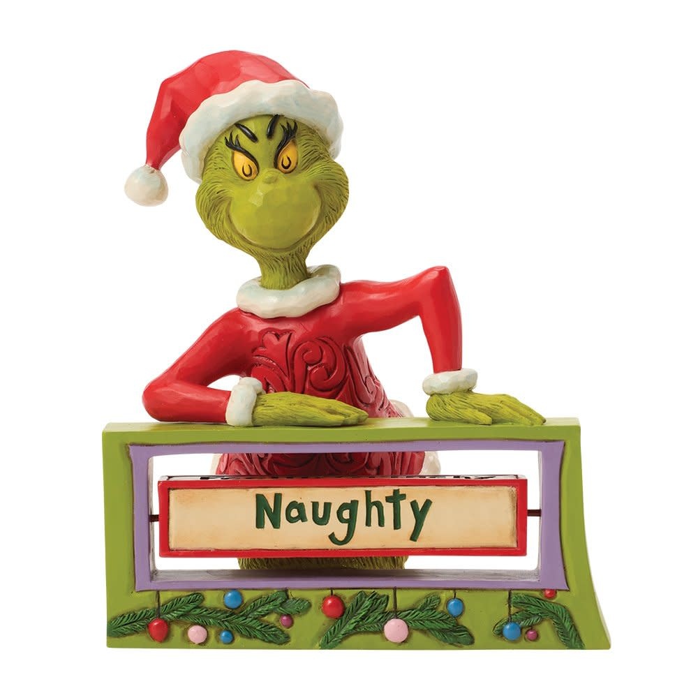 Figurine: The Grinch with Rotating Sign