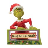 Figurine: The Grinch with Rotating Sign