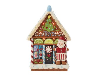 Figurine: Gingerbread LED Toy Shop