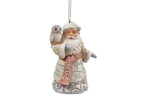 Ornament: White Woodland Santa