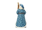 Figurine: Blue & Gold Santa With Gold Sisal Tree