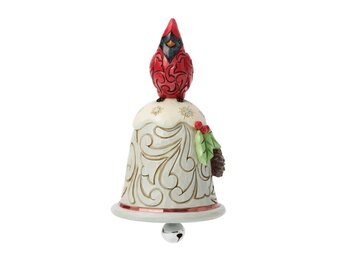 Figurine: Cardinal Perched on a Bell