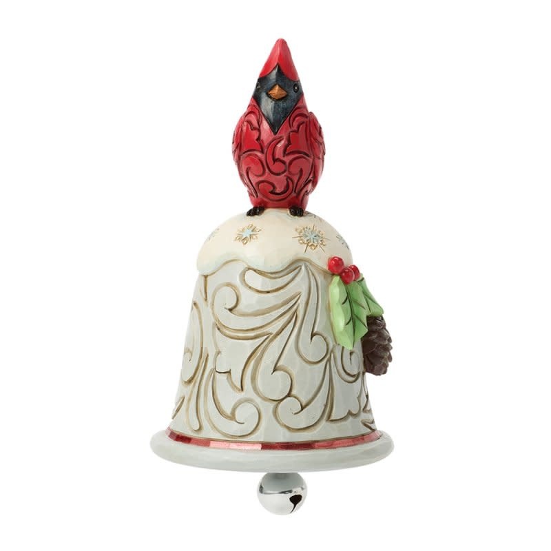 Figurine: Cardinal Perched on a Bell