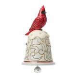 Figurine: Cardinal Perched on a Bell
