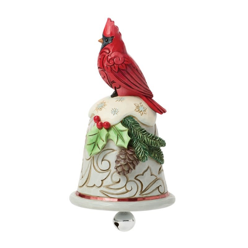 Figurine: Cardinal Perched on a Bell