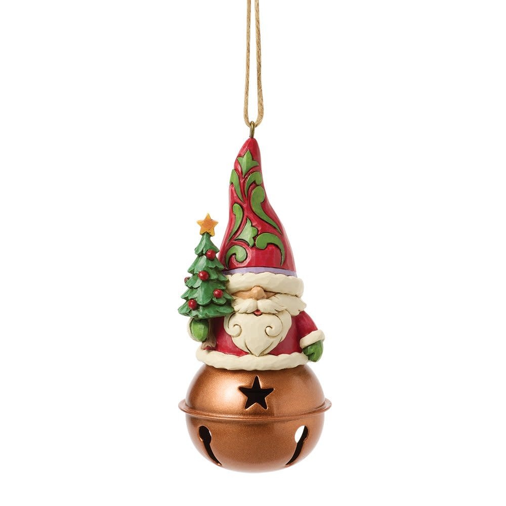 Ornament: Christmas Gnome on Bell Hanging