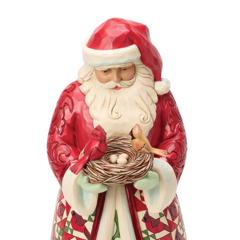 Figurine: Collectors Edition Santa With Birds Nest