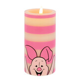 Kaars: Piglet-White and Pink Striped LED Candle