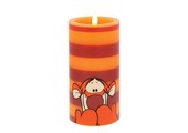 Kaars: Tigger- Red and Orange Striped LED Candle