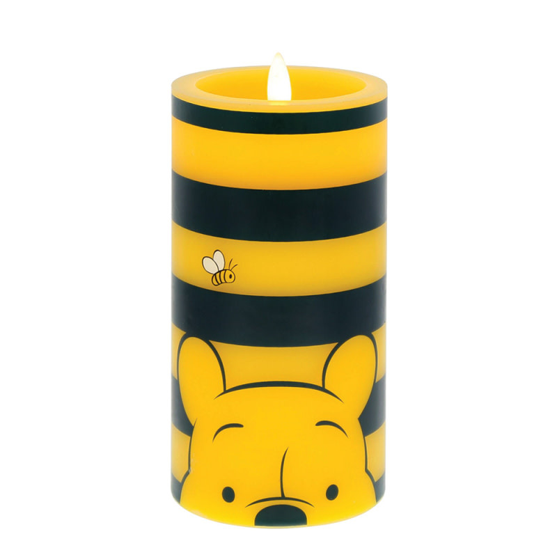 Kaars: Winnie The Pooh -  Blue and Yellow Striped LED Candle
