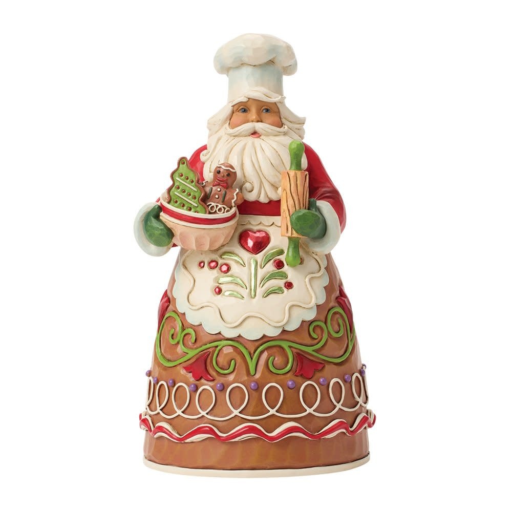 Figurine: Gingerbread Pastry Chef Santa Figurine