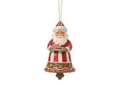 Ornament: Gingerbread Santa Bell Hanging Ornament.