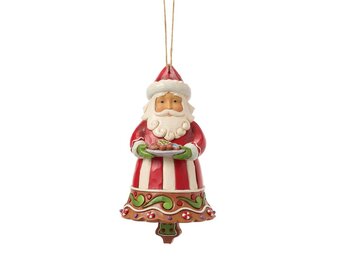 Ornament: Gingerbread Santa Bell Hanging Ornament.