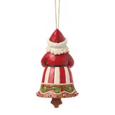 Ornament: Gingerbread Santa Bell Hanging Ornament.
