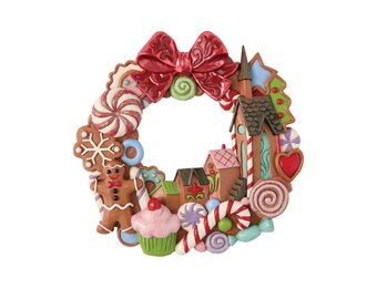 Figurine: Gingerbread Wall Hanging Wreath