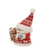 Gnome Figurine -  Hugging a Cute Puppy