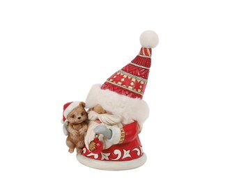 Figurine: Gnome Hugging a Cute Puppy