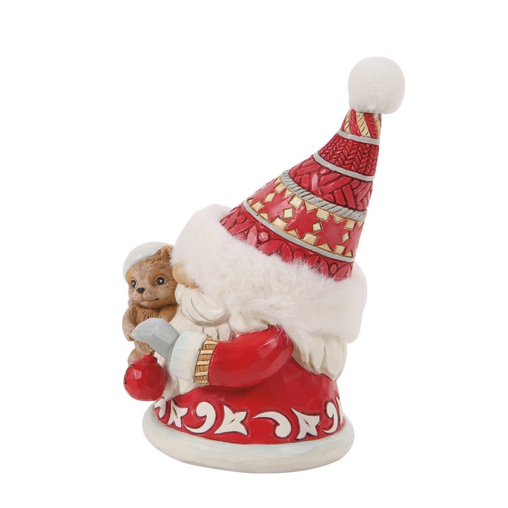 Gnome Figurine -  Hugging a Cute Puppy