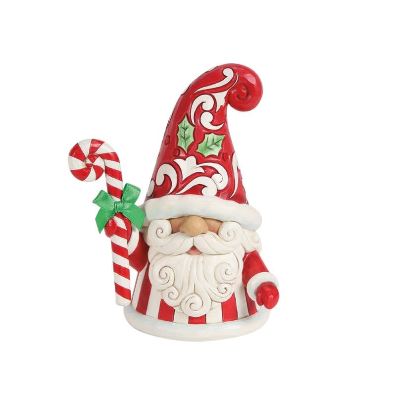 Gnome Figurine - With Large Candy Cane.