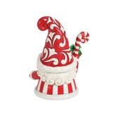 Gnome Figurine - With Large Candy Cane.