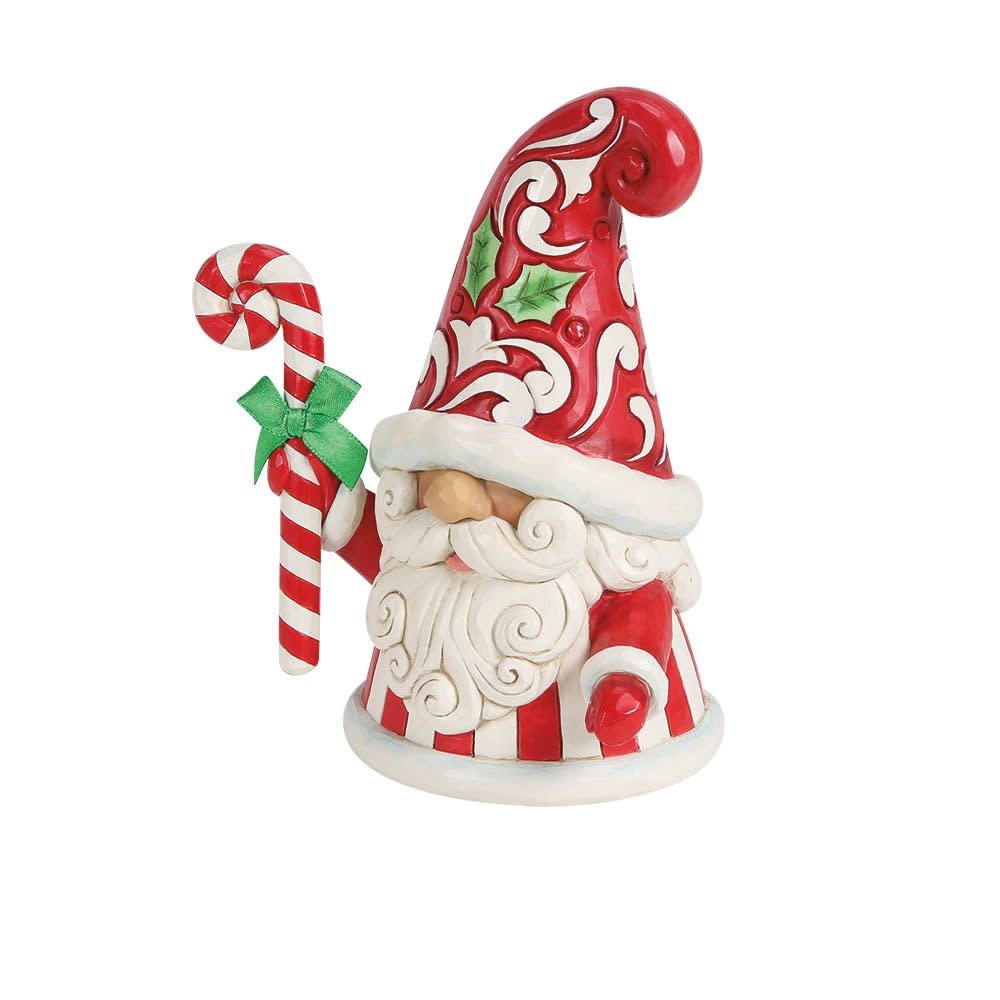 Gnome Figurine - With Large Candy Cane.
