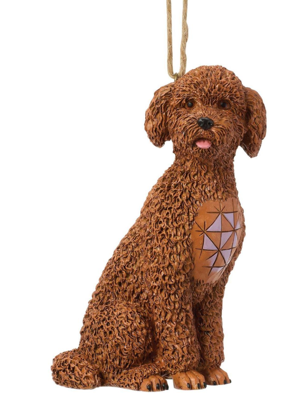 Hanging Ornament: Golden Doodle Dog