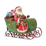 Figurine: Santa in a Musical Sleigh